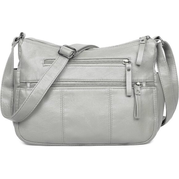 🆕 Volganik Rock PU Leather Shoulder Bag Women Cream Soft Pocketbooks Purse - Picture 1 of 6